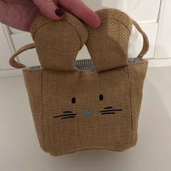 Sur La Table Bunny Basket in Blue Stripe - Picture 5 of 5